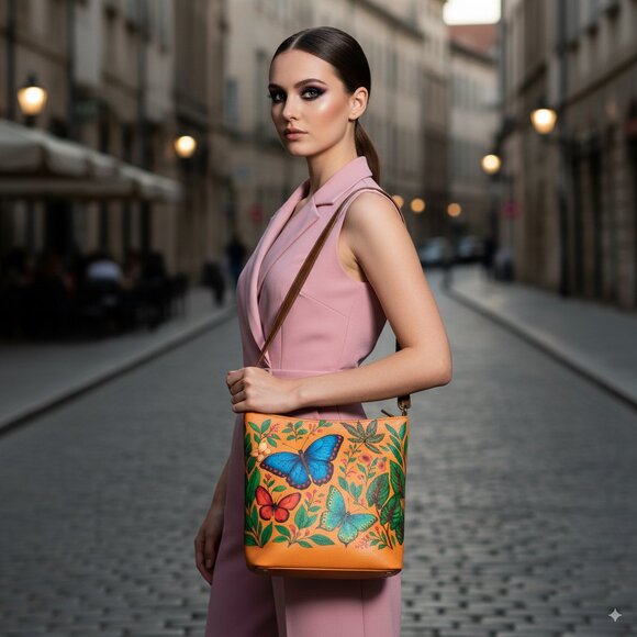 Printed Leather Crossbody Bag –Sling & Over the Shoulder Bag for Women-Daily Use - Picture 2 of 9